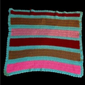 - Multicolor hand made Crochet Blanket 33x37